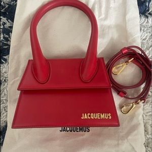 Jacquemus Le Chiquito Moyen Red Leather Shoulder Bag